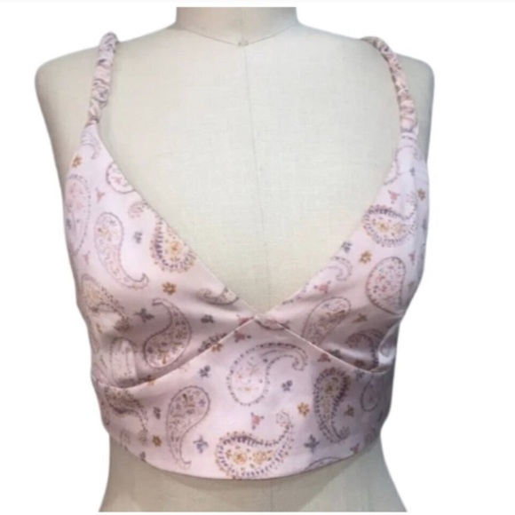 NWOT Zara paisley effect crop top Size Small - Picture 2 of 5